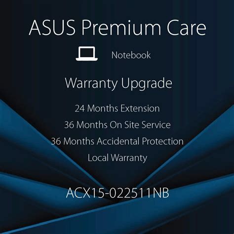 ASUS ACX15-022511NB - UPGRADE TO 3 YEAR ON SITE WITH ACCIDENTAL DAMAGE PROTECTION (VIRTUAL|ASUS NB CONSUMER)